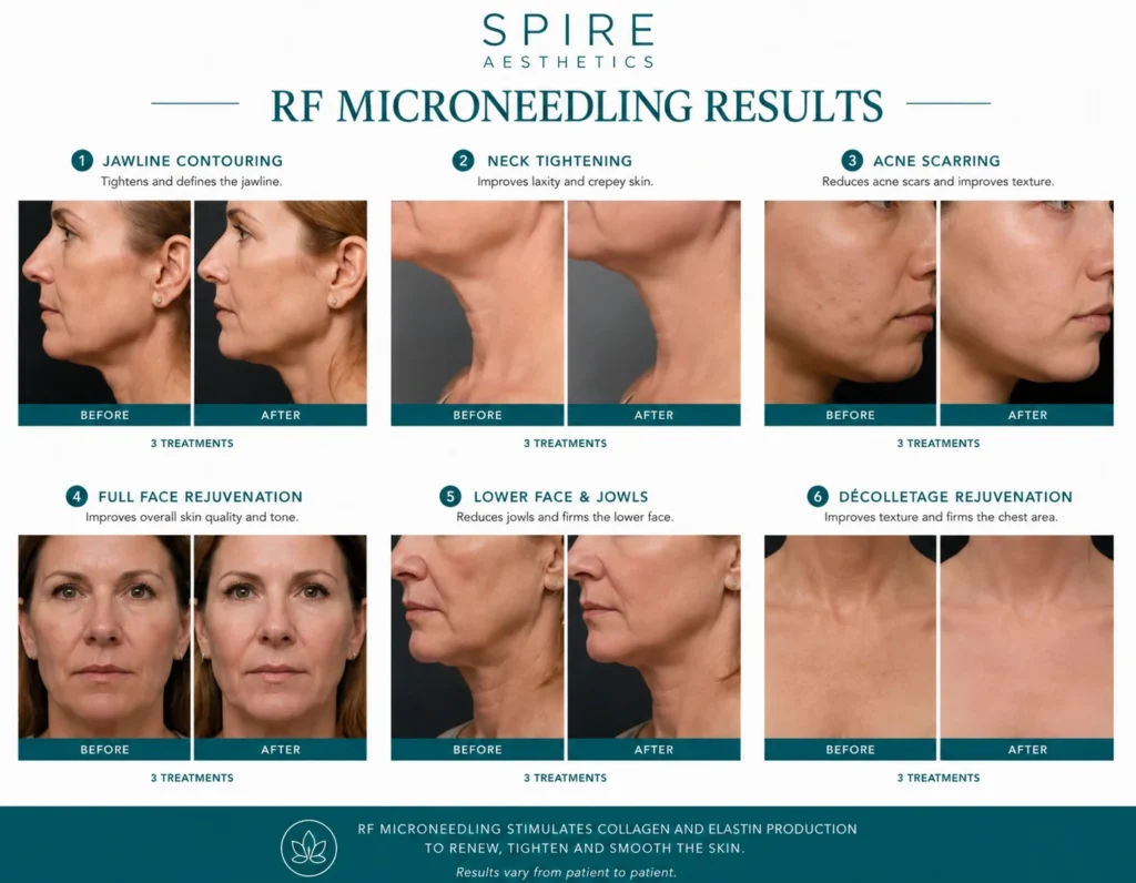 RF Microneedling Skin tightening South Side results